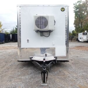 White Flat Nose Enclosed Trailer 8.5' X 24' with (2) 5,200lbs