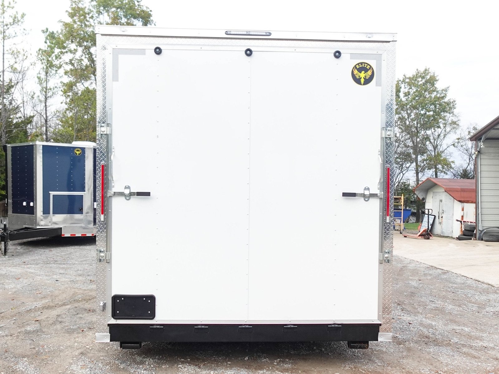 White Flat Nose Enclosed Trailer 8.5′ X 24′ with (2) 5,200lbs — photo 6