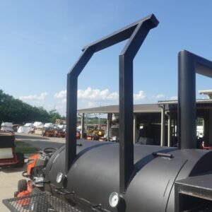 250 gallon patio grill smoker with single counterweighted door - view 14