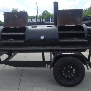 330 gallon charcoal grill pull-behind with integrated warming box - view 9