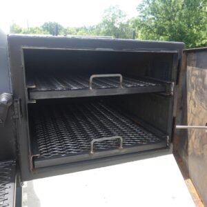 330 gallon charcoal grill pull-behind with integrated warming box - view 14