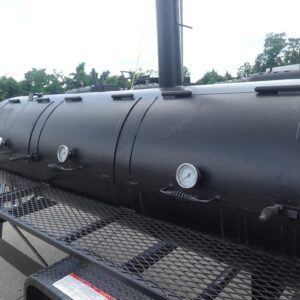 330 gallon charcoal grill pull-behind with integrated warming box - view 11