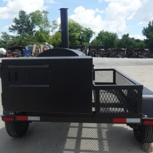 330 gallon charcoal grill pull-behind with integrated warming box - view 8