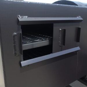 330 gallon charcoal grill pull-behind with integrated warming box - view 15