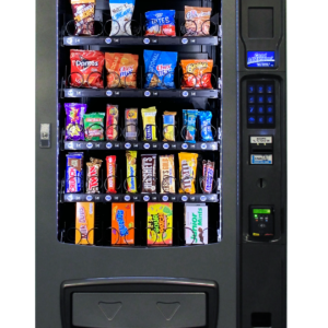 Used Seaga ENV4S snack machine, four-wide ambient Envision glass-front vendor - view 4