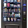 Used Seaga ENV5S snack machine, five-wide ambient Envision glass-front vendor