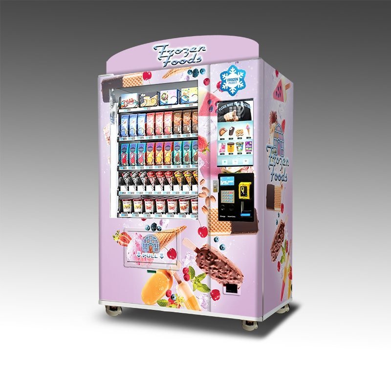 Frozen_Foods_Duravend_Frozen_-_Wrapped.jpg DVS Duravend FET22 elevator frozen foods vending machine front view