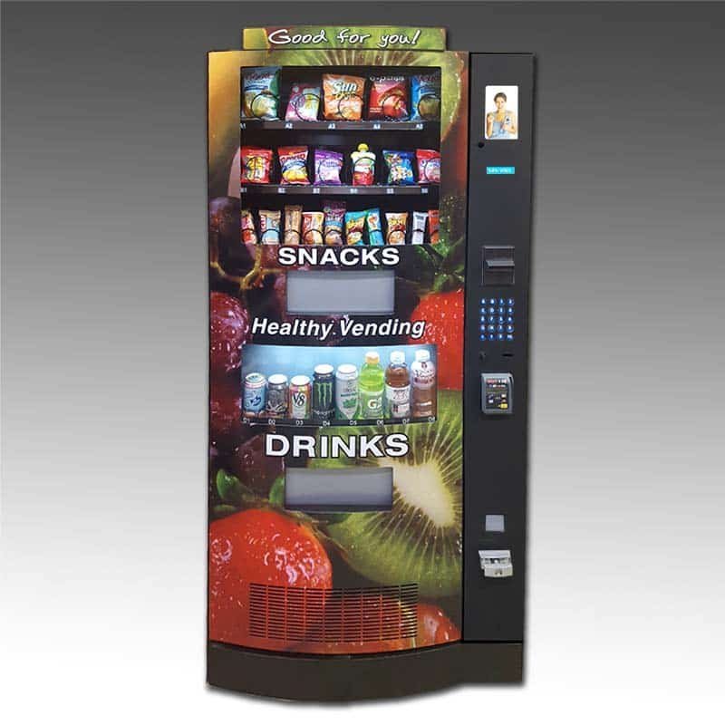 HY2100-Good-For-You-Wrap-web.jpg New Seaga HY2100 combo, full-size refrigerated snack and drink machine - view 2