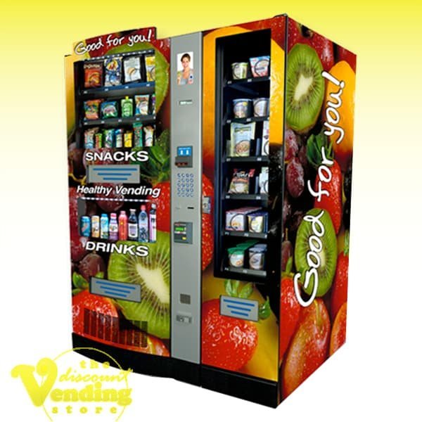HY900-Combo-Machine-With-Entree.jpg New Seaga HY900 combo, compact refrigerated snack and drink machine - view 3