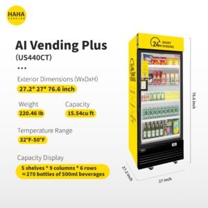 Used HAHA Smart Cooler Plus, mid-size cashless grab-and-go AI vending machine - view 3