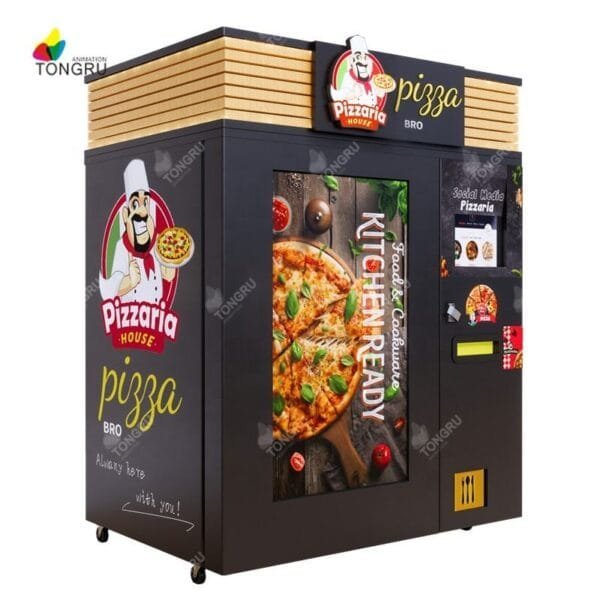 Hc9ffe4b2afae44e4bc0316e283cb6f45j-600x600-1.jpg Used automatic pizza vending machine, fresh fast fully automated