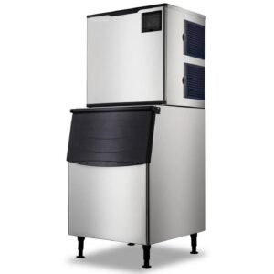 Snomaster SM-150 ice maker, plumbed-in commercial stainless steel unit - view 2