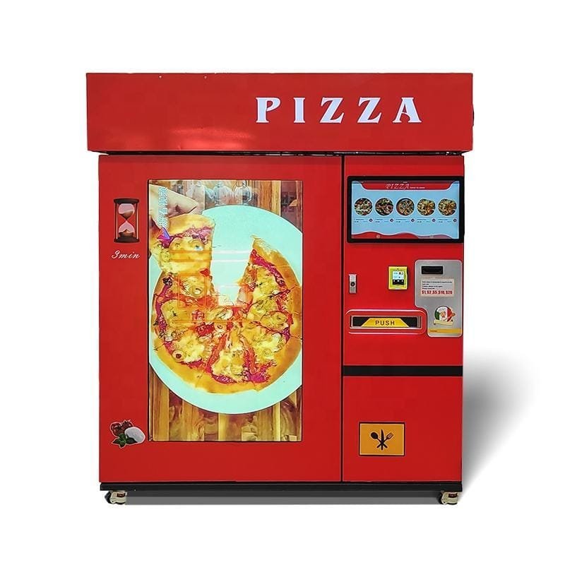 Indoor-hot-food-frozen-commercial-vending-machine-automatic-smart-pizza-vending-machine.jpeg Used 55-inch pizza vending machine with large touchscreen