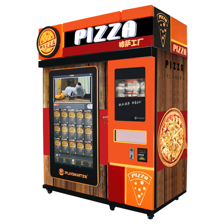 Microwave-Pizza-Vending-Machine.png Used automatic pizza making vending machine with touchscreen