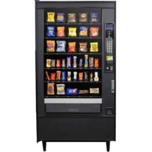 Refurbished Crane National 157 snack vending machine, 5-wide glass front - view 2