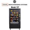 Refurbished Crane National 157 snack vending machine, 5-wide glass front