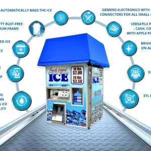 IM1000 Series III ice vending machine front view - view 2