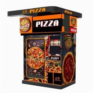 Used touchscreen pizza vending machine, hot fresh pizza on demand