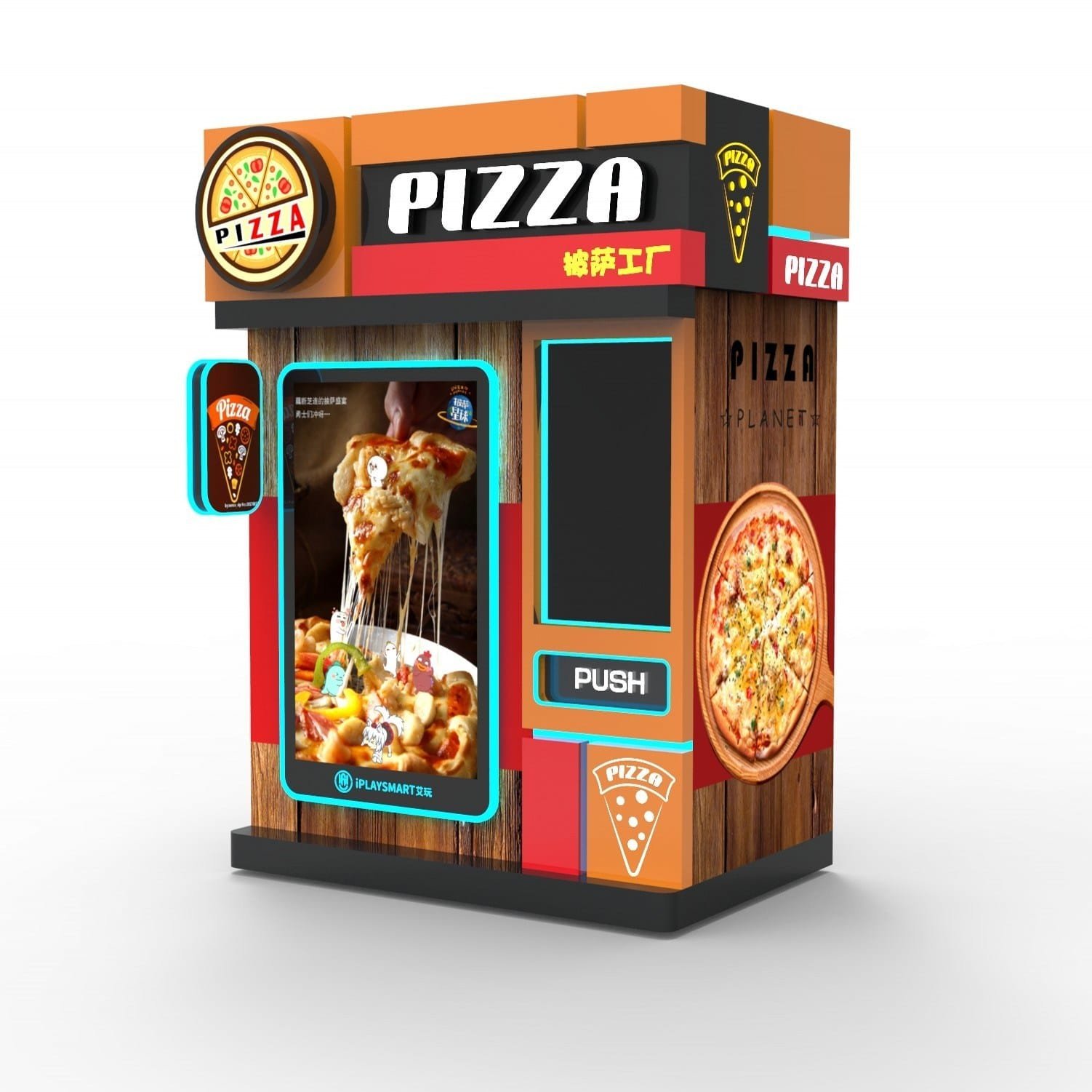 Outdoor-Fully-Automatic-Self-Service-Pizza-Vending-Machines-Fast-Food-Smart-Touch-Screen-Pizza-Vending-Machine-for-Sale-2.jpg Used automatic pizza making vending machine with touchscreen - view 4