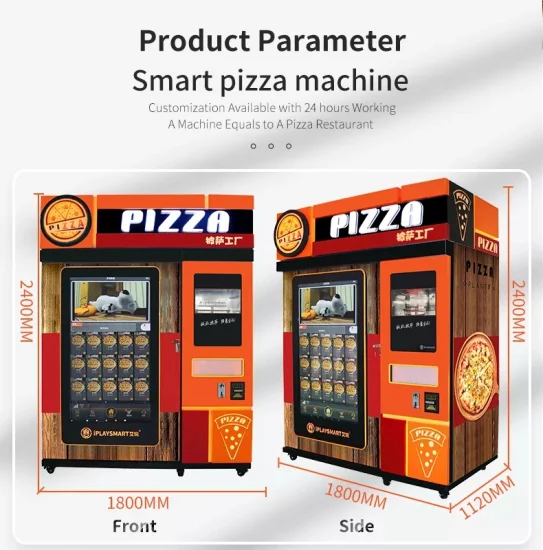 Outdoor-Fully-Automatic-Self-Service-Pizza-Vending-Machines-Fast-Food-Smart-Touch-Screen-Pizza-Vending-Machine-for-Sale.webp Used automatic pizza making vending machine with touchscreen - view 5