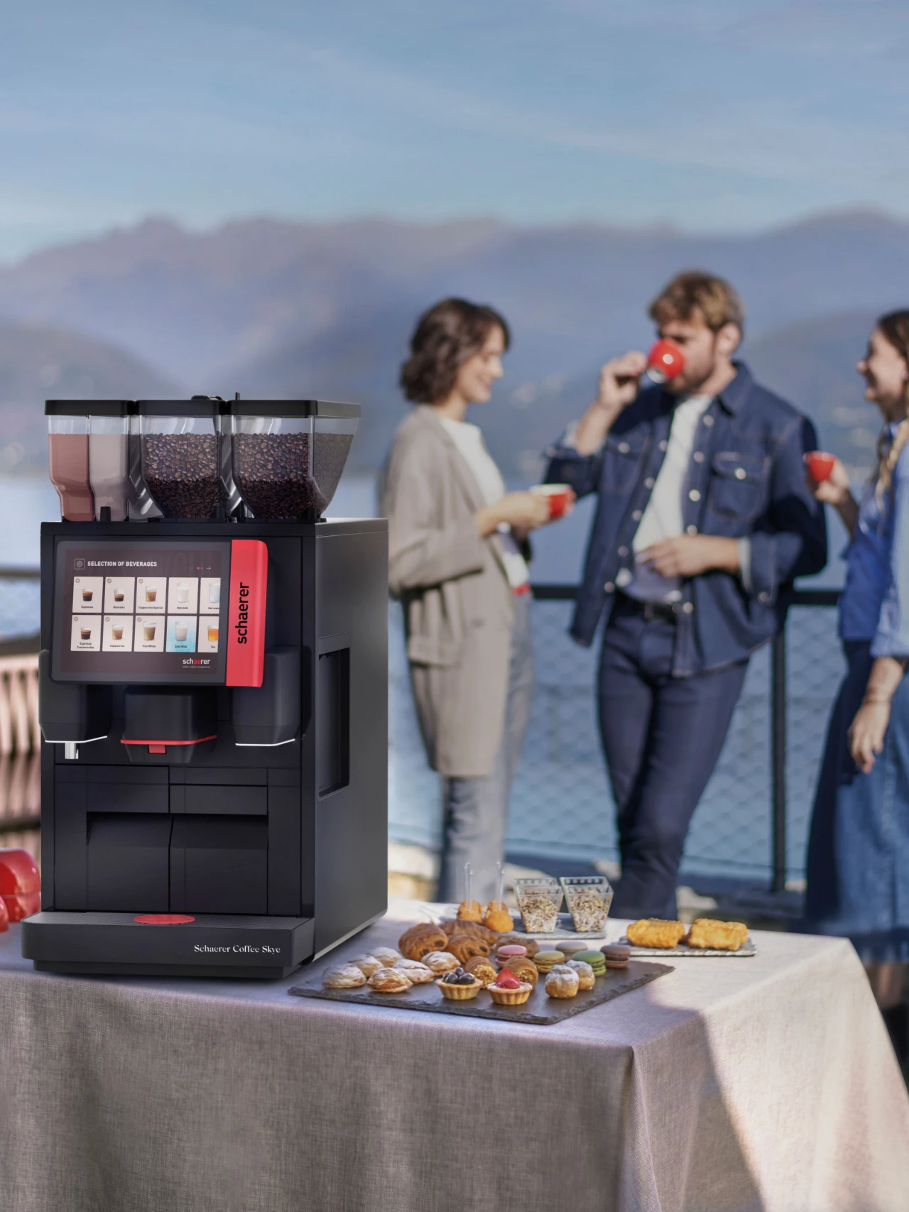 Schaerer_Skye_Location_People_Web.webp Schaerer Skye coffee vending machine front view - view 2