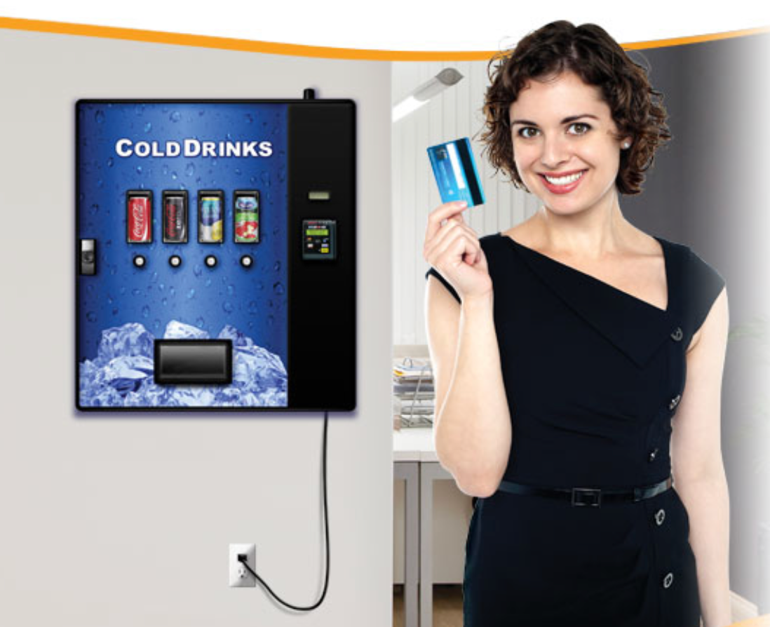 Cashless Cooler Wall Mounted Drinks Vending Machine — photo 4 Cashless Cooler wall mounted drinks vending machine - view 4
