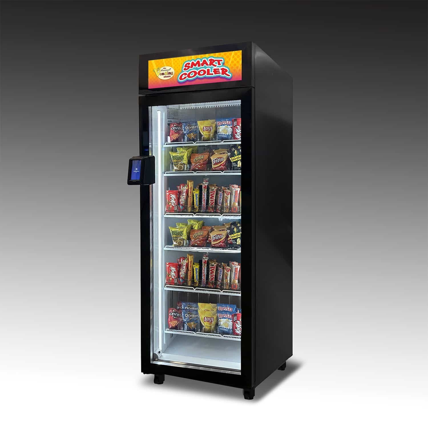 Snacks_Duravend_Smart_Cooler_-_NO_Wrap.jpg DVS Snack Smart Cooler 5000 AI vending machine front view - view 2