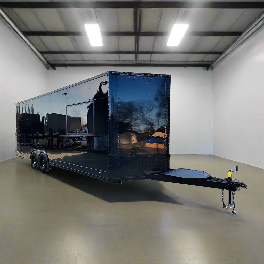 8.5′ X 24′ Concession Trailer Black Food Event Catering