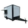 8.5 x 12 white flat front trailer with blackout trim