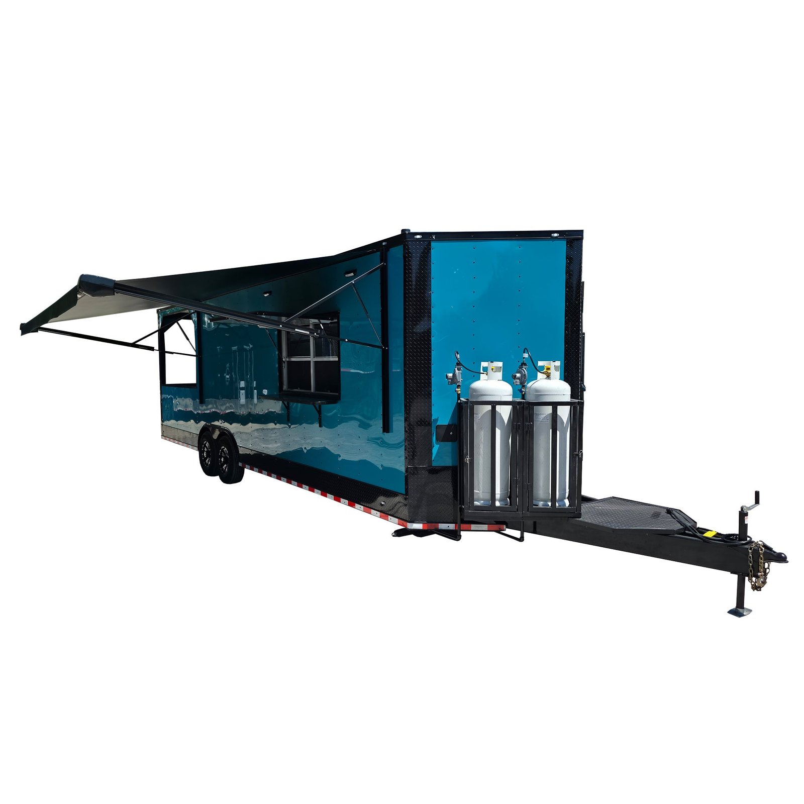 8.5′ X 28′ Teal Green Custom Concession Trailer Food Event Catering