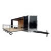 8.5 x 24 Black Stage Trailer with 16-foot hoist stage and dual awnings