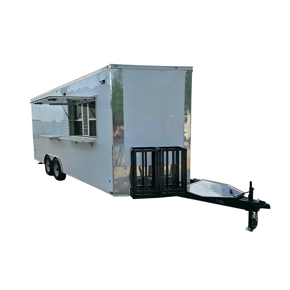 8.5′ X 20′ White Concession Trailer Food Event Catering