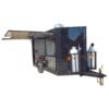 8.5 x 12 black concession trailer with 11-foot flip-up wall