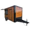 7 x 12 Wood Grain Trailer with wood-skinned exterior and stainless counters
