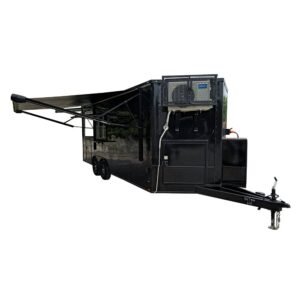 8.5' X 20' Black W/BO Concession Trailer Beverage Vending