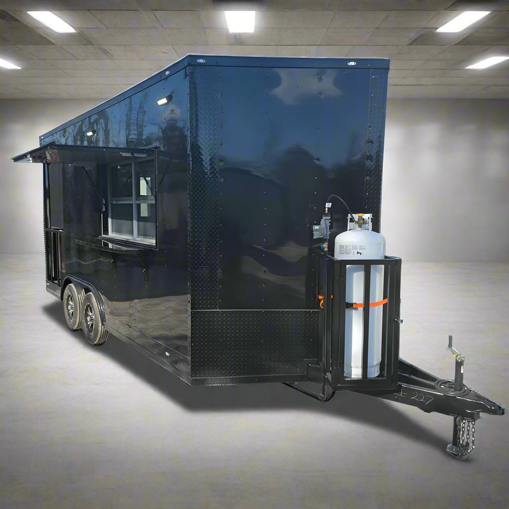 8.5′ X 16′ Black Concession Trailer Food Event Catering