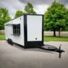 8.5 x 18 white blackout trailer high-contrast elite unit