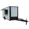 8.5 x 12 white beverage trailer with black trim and mag wheels