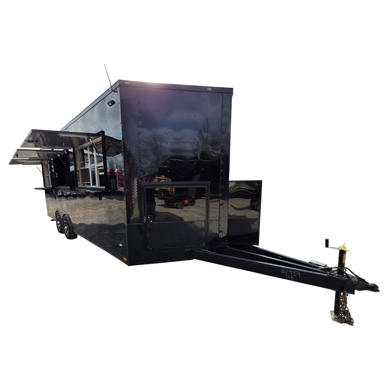8.5′ X 20′ Black With Blackout Concession Trailer Food Event Catering