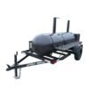 300 gallon BBQ smoker trailer with reverse flow and front charcoal grill
