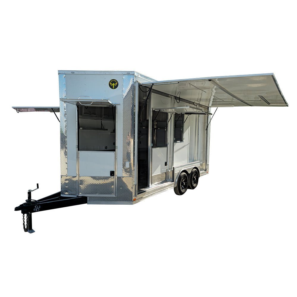 8.5′ X 16′ White Concession Trailer Food Event Catering