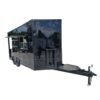 8.5 x 16 black porch concession trailer with rear porch