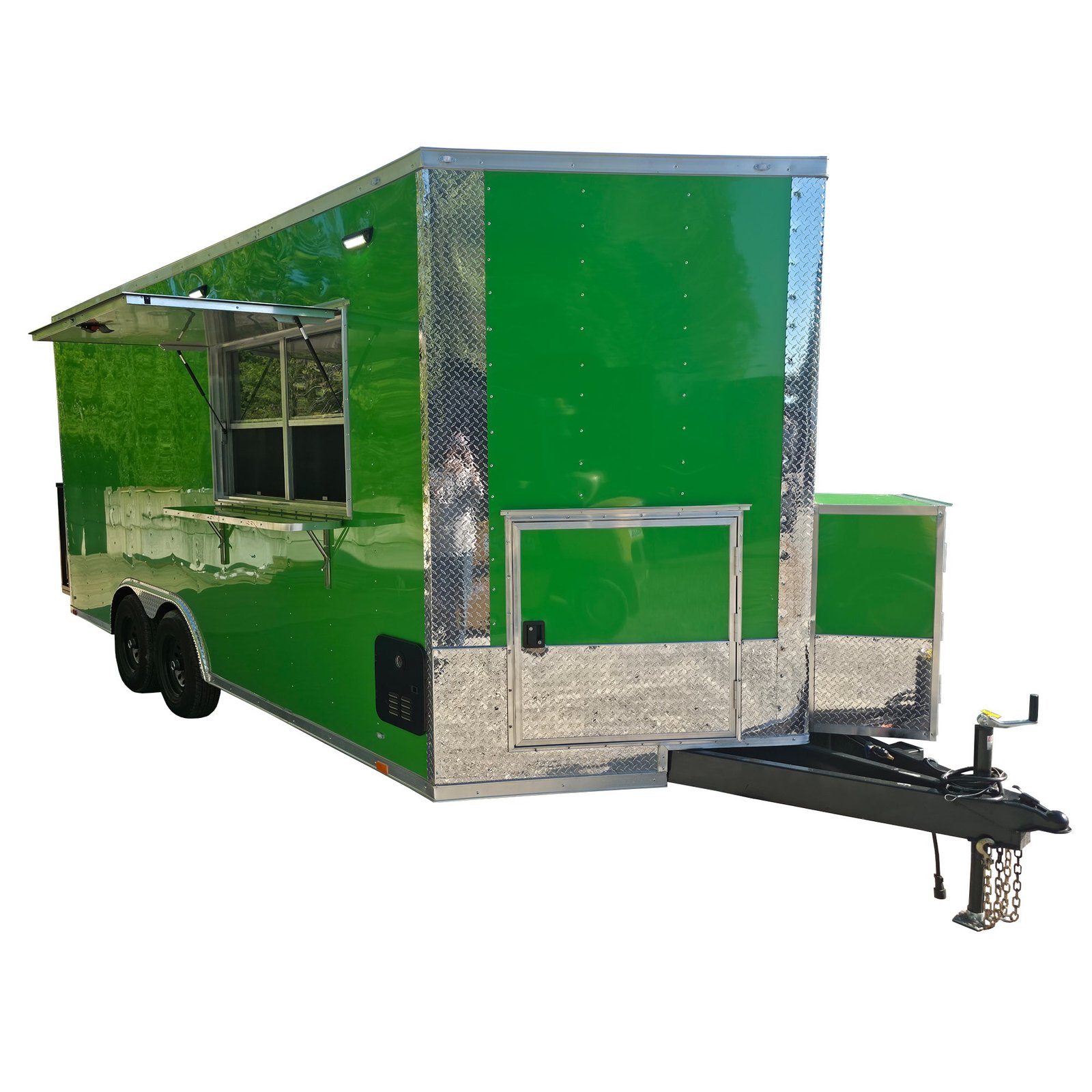 8.5′ X 18′ Lime Green Custom Concession Trailer Food Event Catering