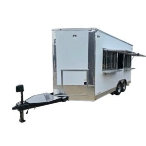 8.5' X 16' White Ice Cream Beverage Concession Trailer Food Event Catering