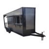 7 x 18 Charcoal Grey Trailer with 6-foot porch and flexible gates