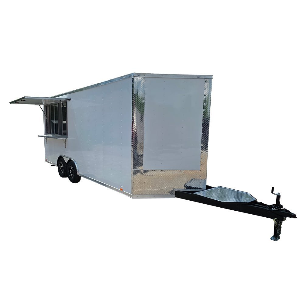 8.5′ X 20′ White Concession Trailer Food Event Catering