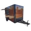 7 x 12 wood grain concession trailer with black trim