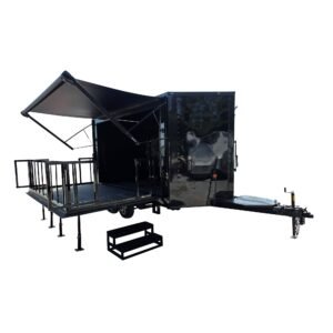 8.5' X 14' Black With Blackout Custom Stage Trailer