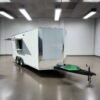 8.5 x 16 silver trim trailer white with polished accents