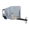 8.5 x 18 white porch trailer with 6-foot rear porch